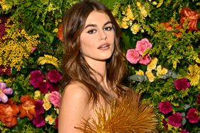 Kaia Gerber attends the British Vogue And Tiffany & Co. Celebrate Fashion And Film Party 2024 at Annabel's on February 18, 2024 in London, England