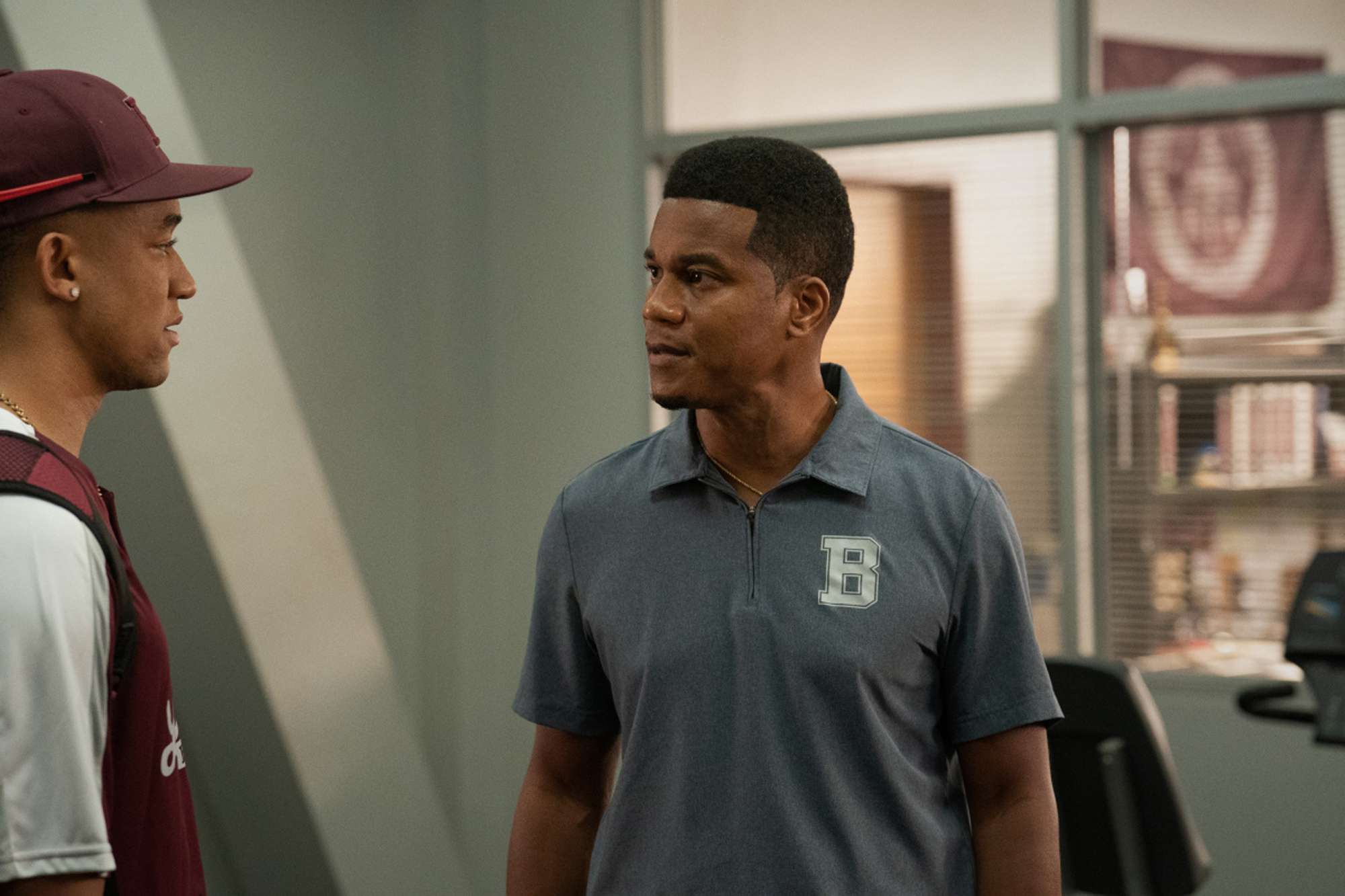 All American: Homecoming -- "What Now?" Damon Sims and Cory Hardrict as Coach Marcus Turner