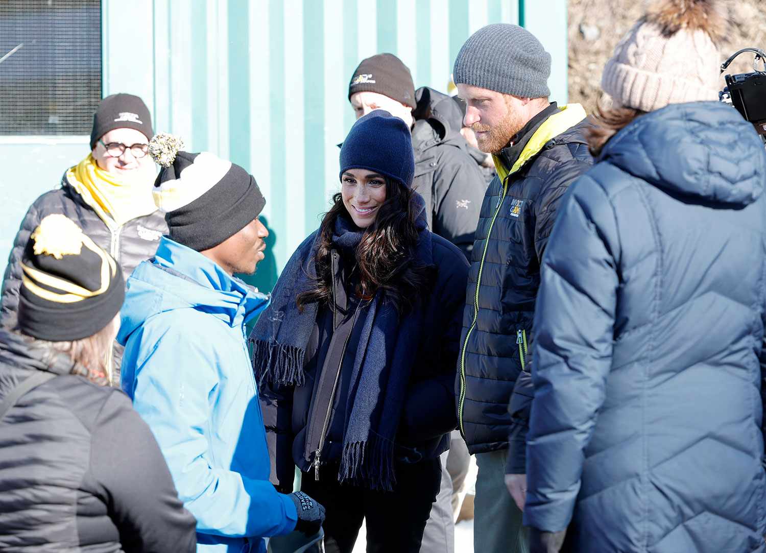 WHISTLER, BRITISH COLUMBIA - FEBRUARY 15: (L-R) Prince Harry, Duke of Sussex and Meghan, Duchess of Sussex attend Invictus Games Vancouver Whistlers 2025's One Year To Go Winter Training Camp on February 15, 2024 in Whistler, British Columbia. 