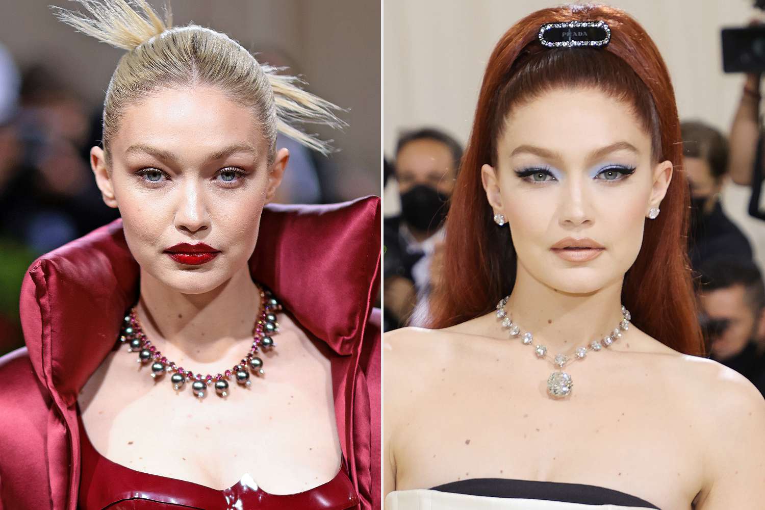 Gigi Hadid met gala 2022 and 2021