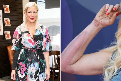Actress Tori Spelling attends Dean McDermott's book signing for 