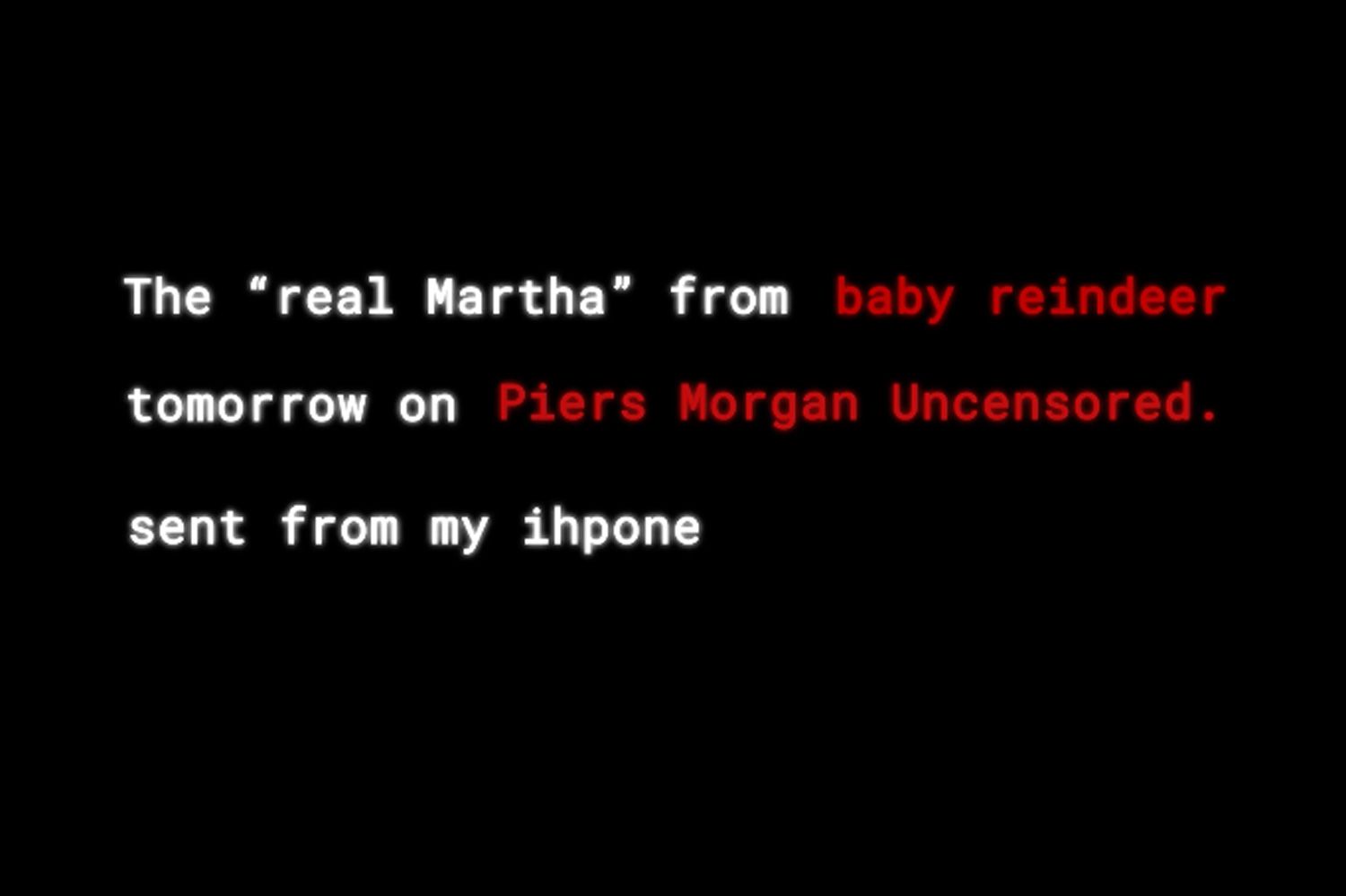 Baby Reindeer Martha on Piers Morgan Uncensored