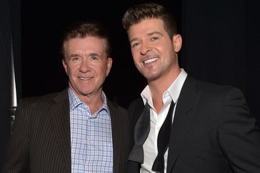 Alan Thicke and recording artist Robin Thicke attend The GRAMMY Nominations Concert Live!! Countdown Music's Biggest Night on December 6, 2013 in Los Angeles, California. 