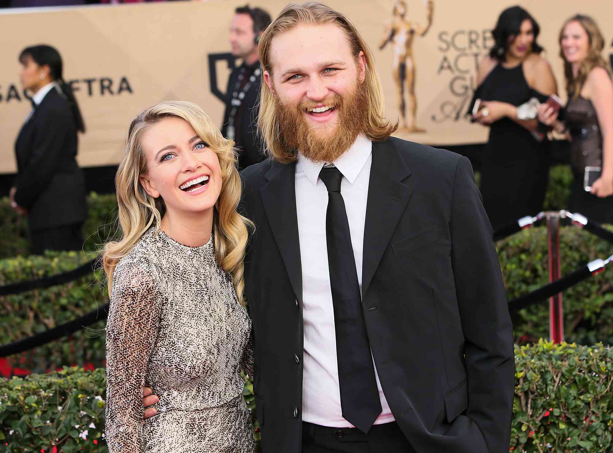 Meredith Hagner (L) and Wyatt Russell