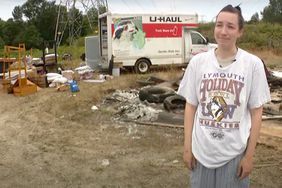 Megan Plunkett standing in front of her stolen U-Haul that was recovered by Tacoma Police. 