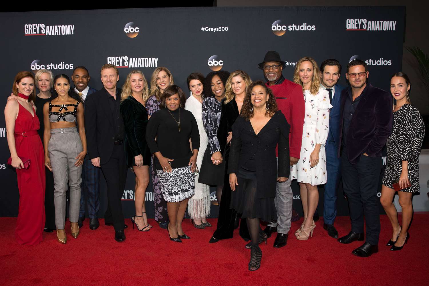 The Cast and Executive Producers of Walt Disney Television via Getty Images's "Grey's Anatomy" celebrate the 300th episode