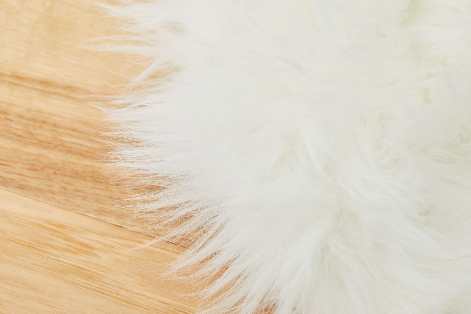 The Ashler Faux Fur Rug from above