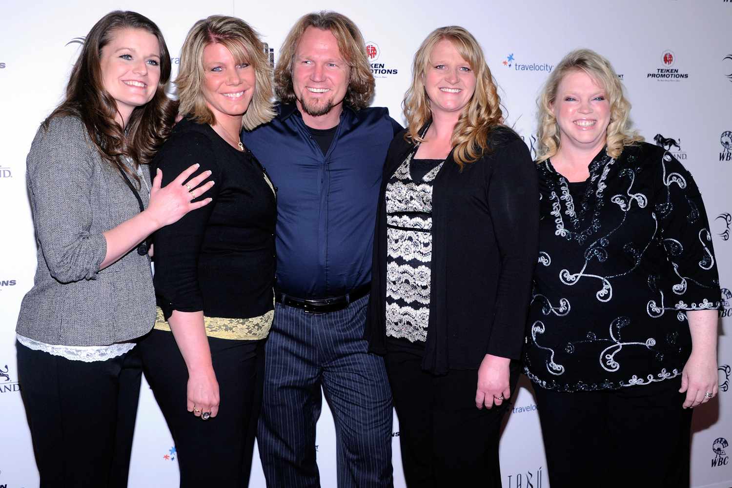 Robyn Brown, Meri Brown, Kody Brown, Christine Brown and Janelle Brown from "Sister Wives" arrive at the grand opening of Mike Tyson's one-man show "Mike Tyson: Undisputed Truth - Live on Stage" 