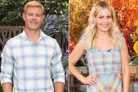 UNIVERSAL CITY, CALIFORNIA - APRIL 26: Actor Trevor Donovan visits Hallmark Channel's "Home & Family" at Universal Studios Hollywood on April 26, 2021 in Universal City, California. (Photo by Paul Archuleta/Getty Images); UNIVERSAL CITY, CALIFORNIA - SEPTEMBER 17: Actress Candace Cameron Bure visit Hallmark Channel's "Home & Family" at Universal Studios Hollywood on September 17, 2020 in Universal City, California. (Photo by Paul Archuleta/Getty Images)