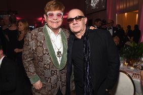 Sir Elton John (L) and Bernie Taupin attend the 27th annual Elton John AIDS Foundation Academy Awards Viewing Party sponsored by IMDb and Neuro Drinks celebrating EJAF and the 91st Academy Awards on February 24, 2019 in West Hollywood,California