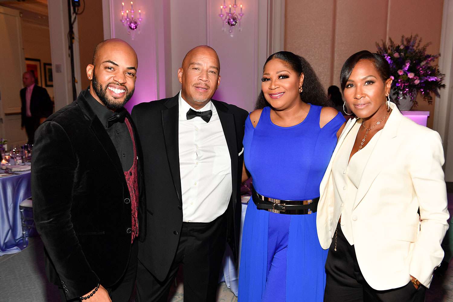 David Robinson, Warren Huntley, Trina Braxton and Terri J. Vaughn attend the Whitney Houston Legacy Foundation Presents the Legacy of Love Gala at The St. Regis Atlanta on August 09, 2023 in Atlanta, Georgia.