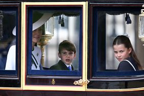 Catherine Duchess of Cambridge, Prince Louis and Princess Charlotte Trooping The Colour, London