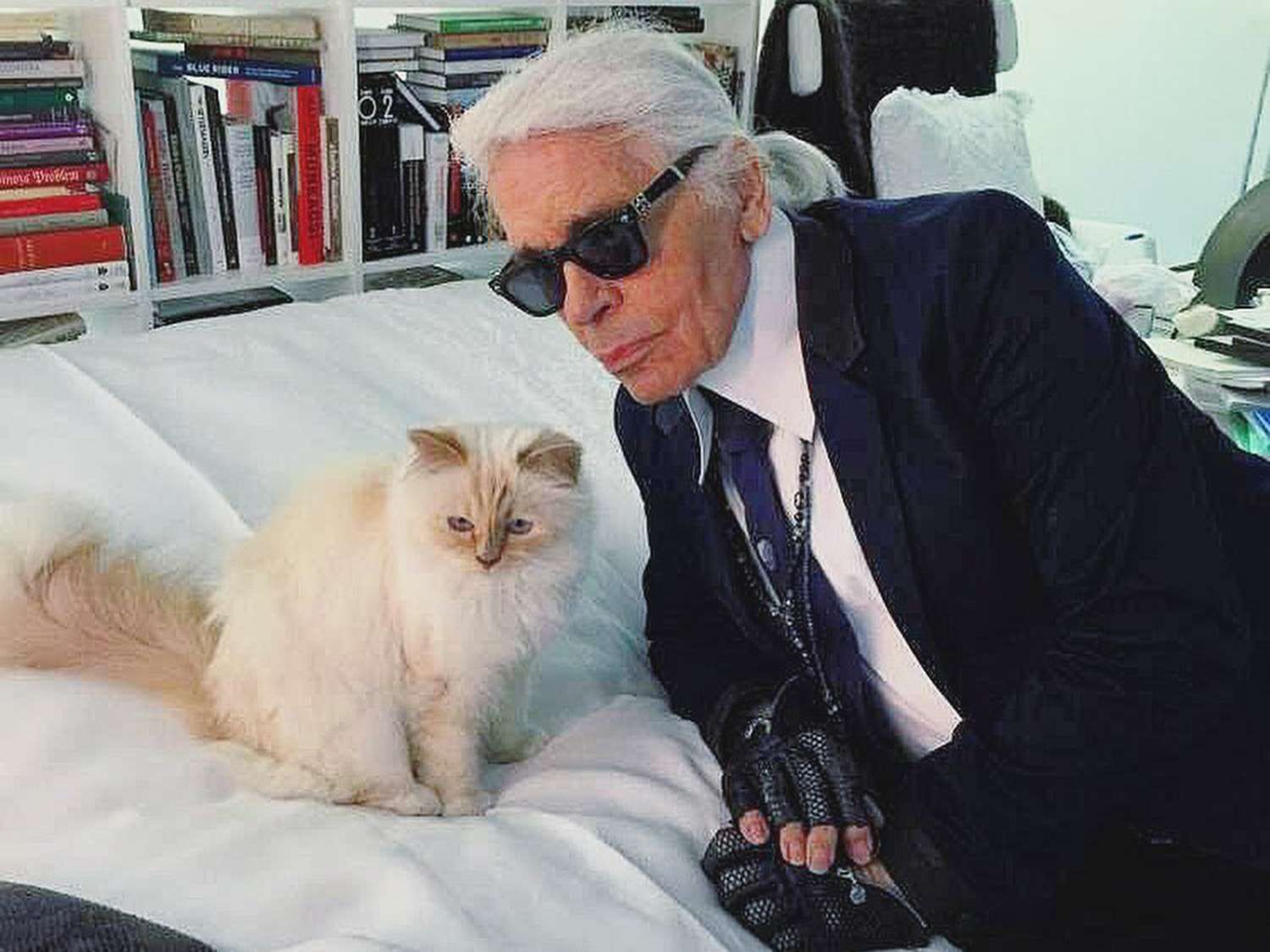 Choupette and Karl Lagerfeld