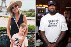 Savannah Guthrie and her son Charley at the 2024 Paris Olympics; Lebron James at the 2024 Paris Olympics