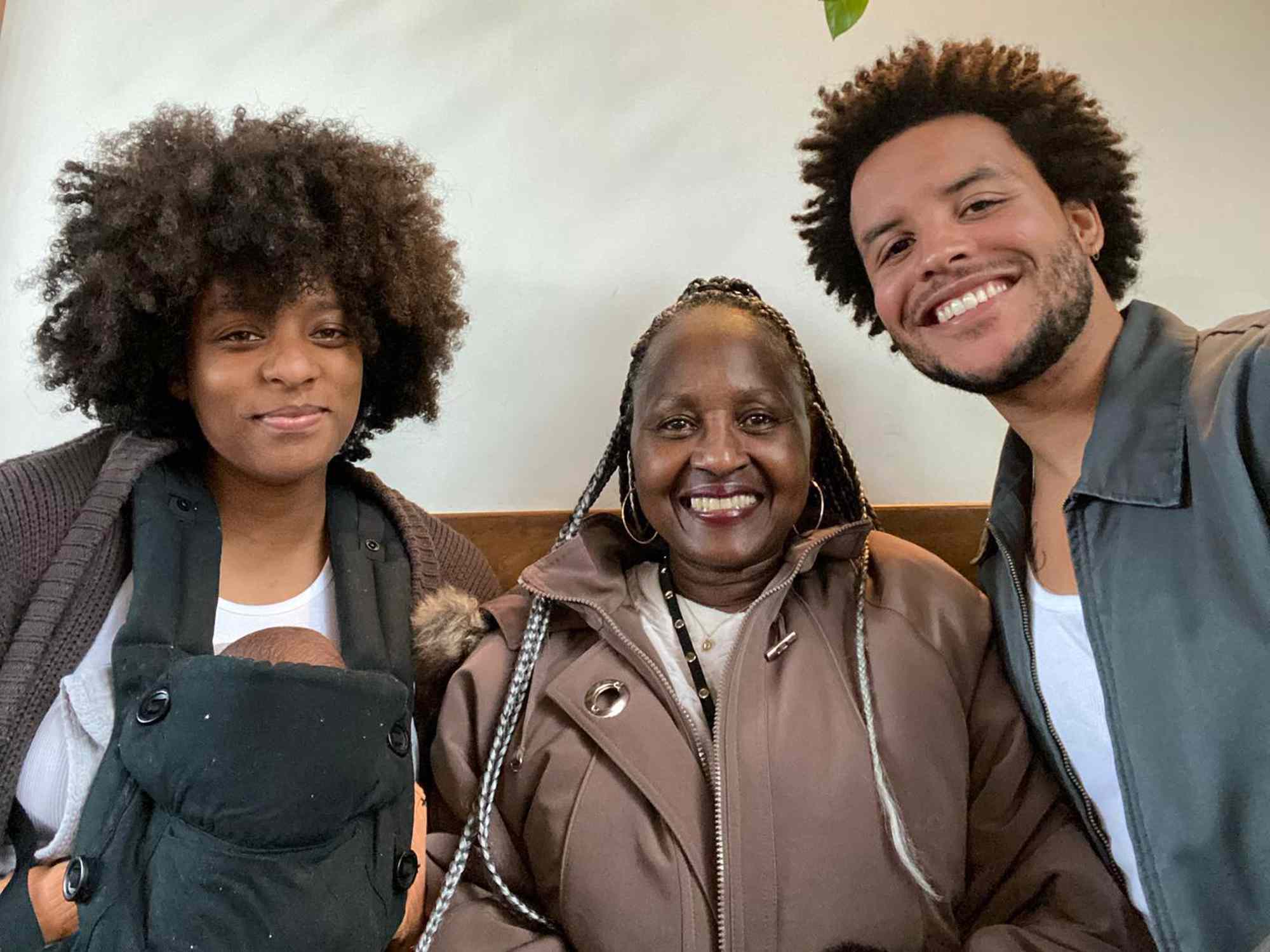 Tavior with his wife Zandy and mother Darlene