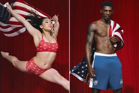 SKIMS x Team USA Olympic collection, Sunisa Lee; Fred Kerley