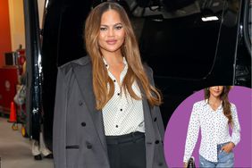 Chrissy Teigen polka dot blouse Tout