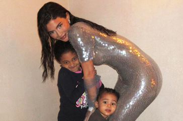 Kylie Jenner with daughter Stormi and son Aire