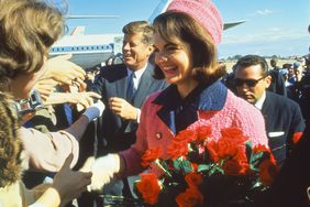 President John F. Kennedy and wife Jackie greeting crowd at Love Field upon arrival for campaign tour on day of his assassination. John F. Kennedy, Dallas, Texas, USA - 22 Nov 1963