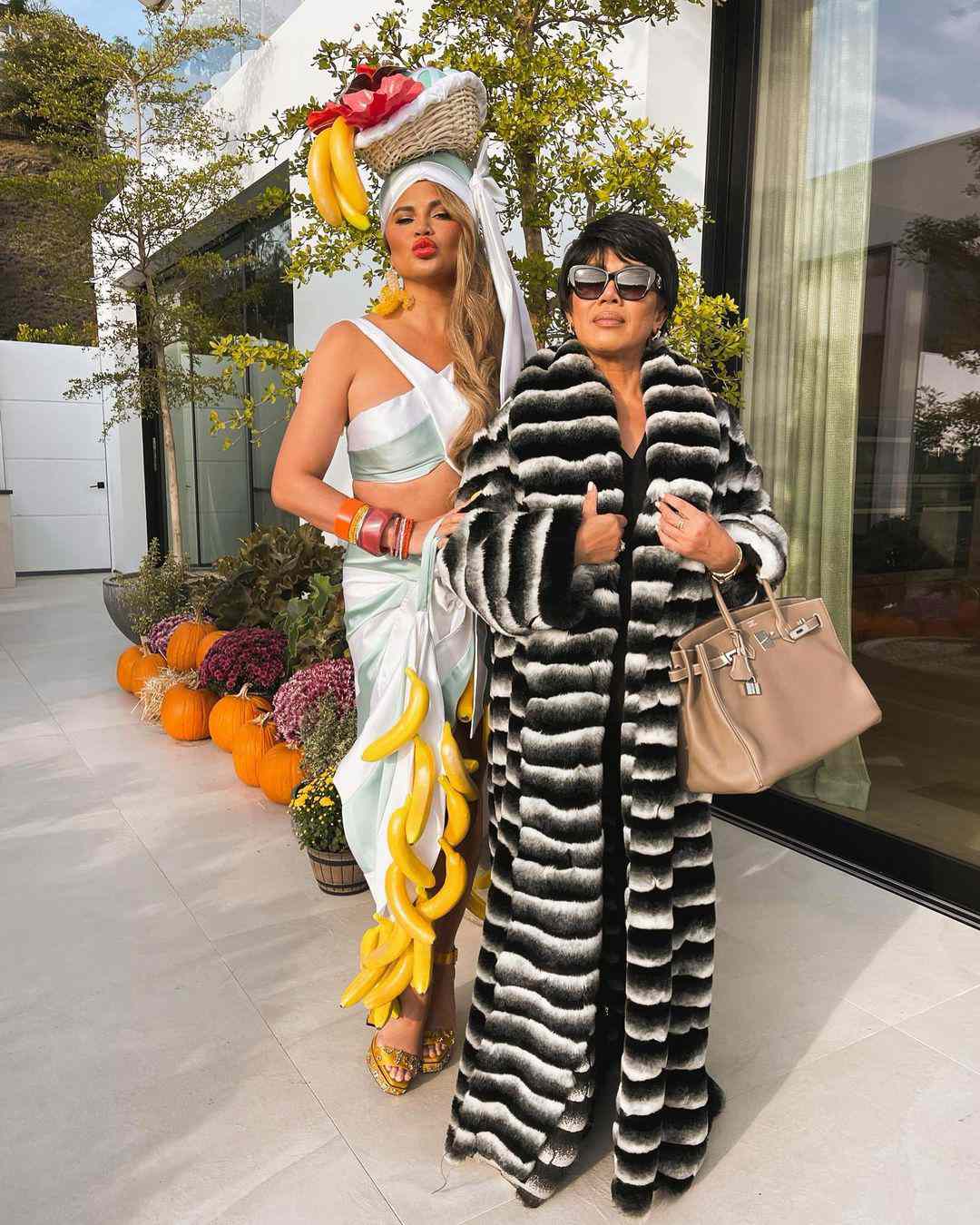 Chrissy Teigen and her mother Halloween