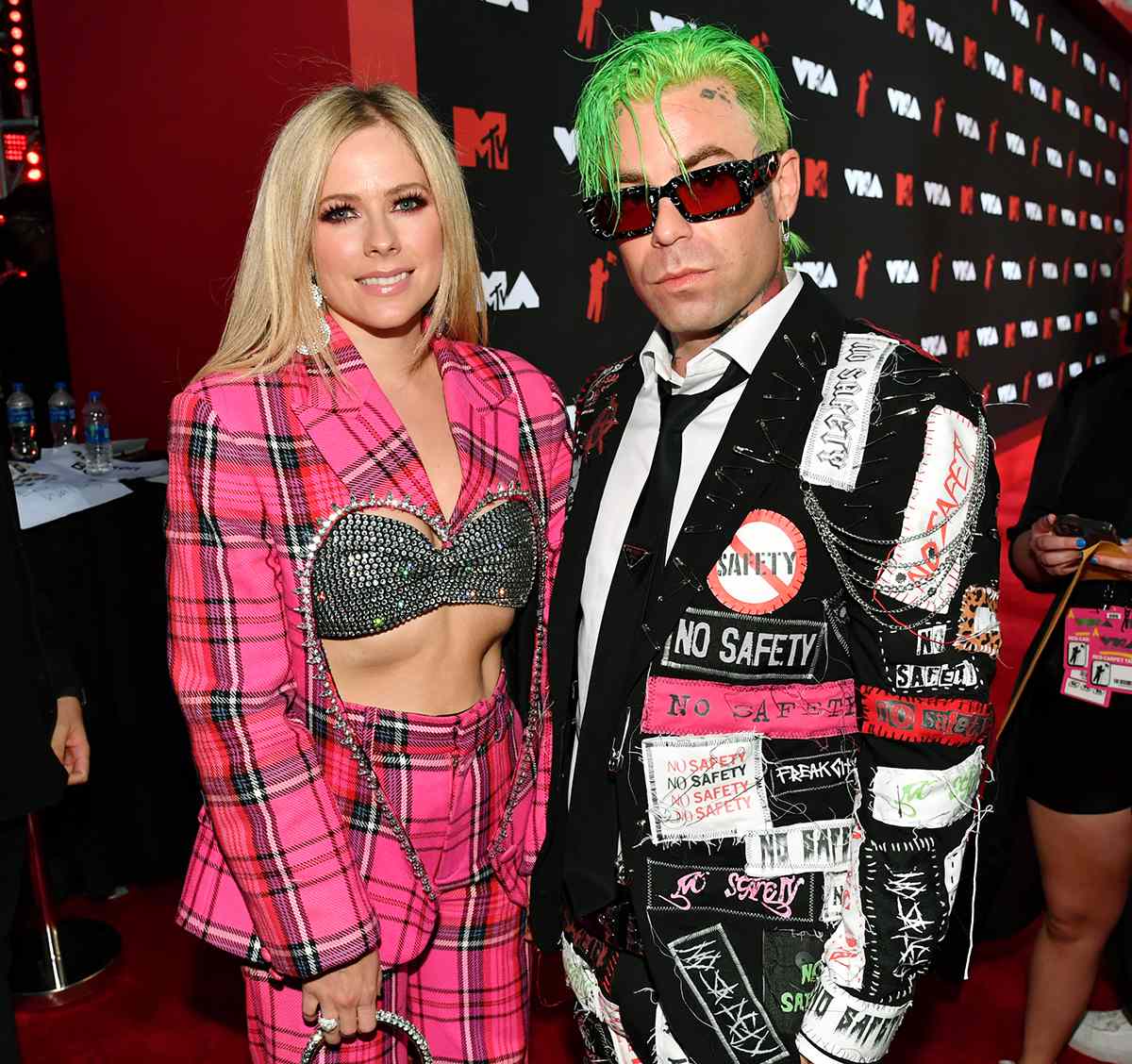 Avril Lavigne and Mod Sun attend the 2021 MTV Video Music Awards at Barclays Center on September 12, 2021 in the Brooklyn borough of New York City.