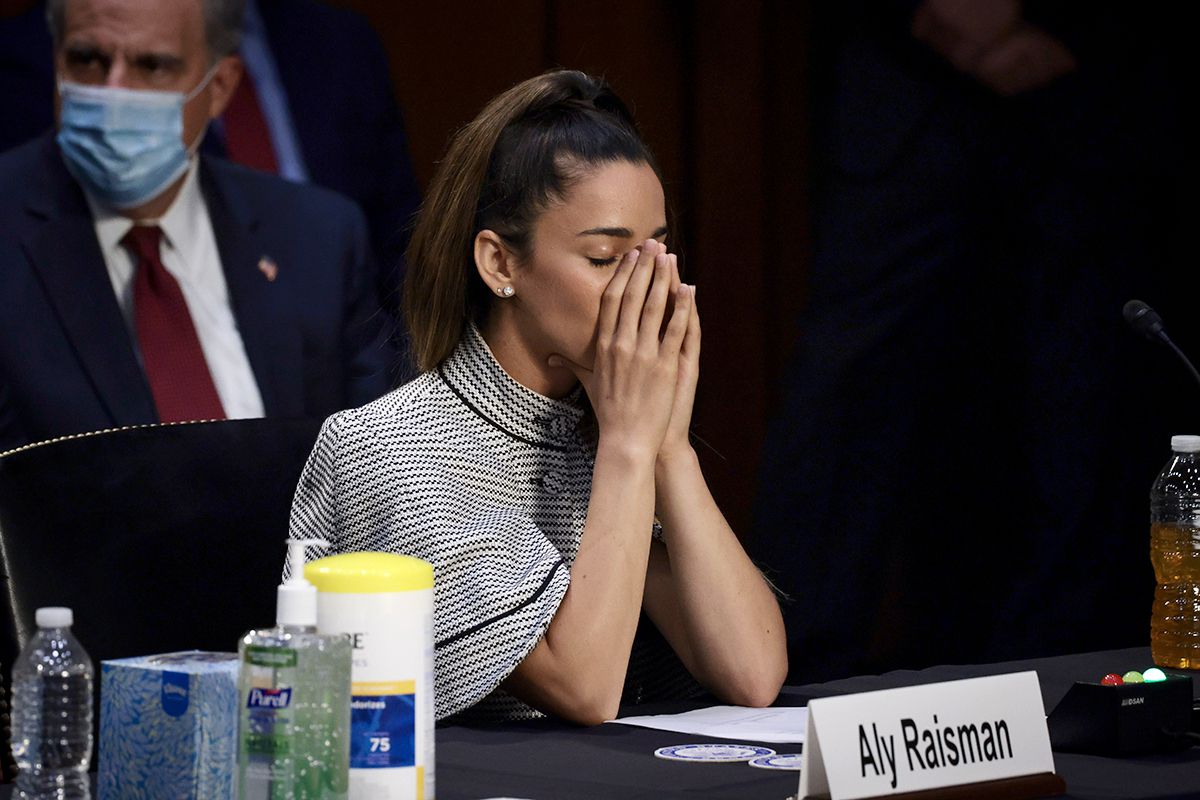 U.S. Olympic gymnast Aly Raisman testifies during the Senate Judiciary Committee hearing titled Dereliction of Duty: Examining the Inspector Generals Report on the FBIs Handling of the Larry Nassar Investigation, in Hart Building on Wednesday, September 15, 2021.