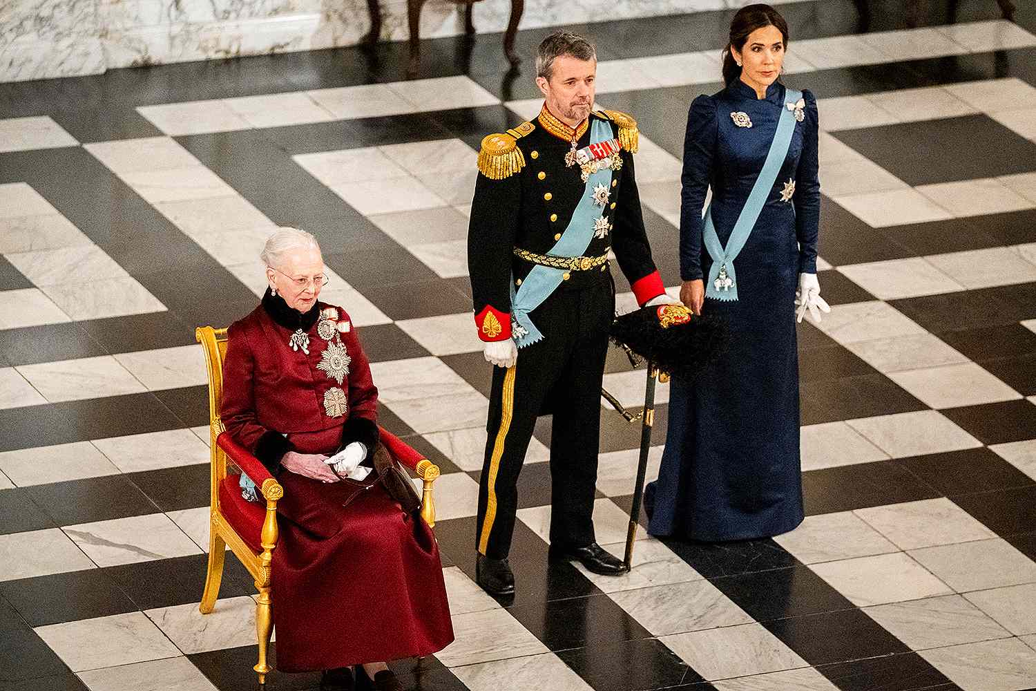 Queen Margrethe, Prince Frederik and Princess Mary Step Out Together Following Change of Reign News