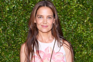 Katie Holmes, wearing CHANEL, attends the CHANEL Tribeca Festival Women's Lunch to celebrate the THROUGH HER LENS Program at The Greenwich Hotel on June 07, 2024