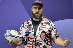 Jason Kelce showing support for US womens rugby team.