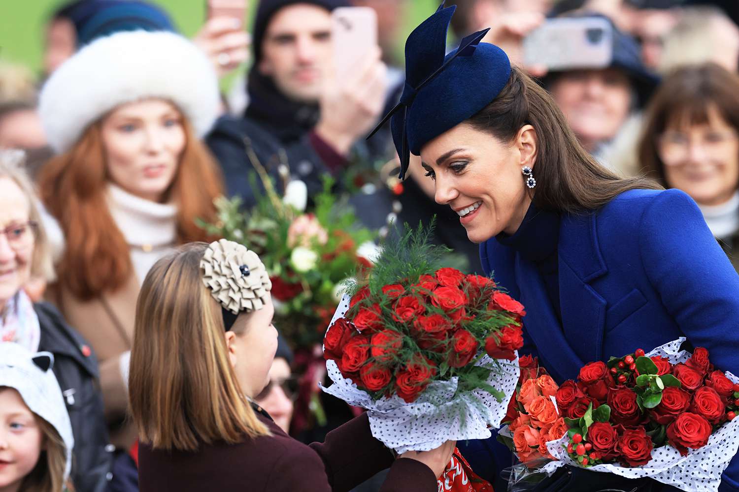 Kate Middleton Shares Her Flowers with Mia Tindall on Christmas