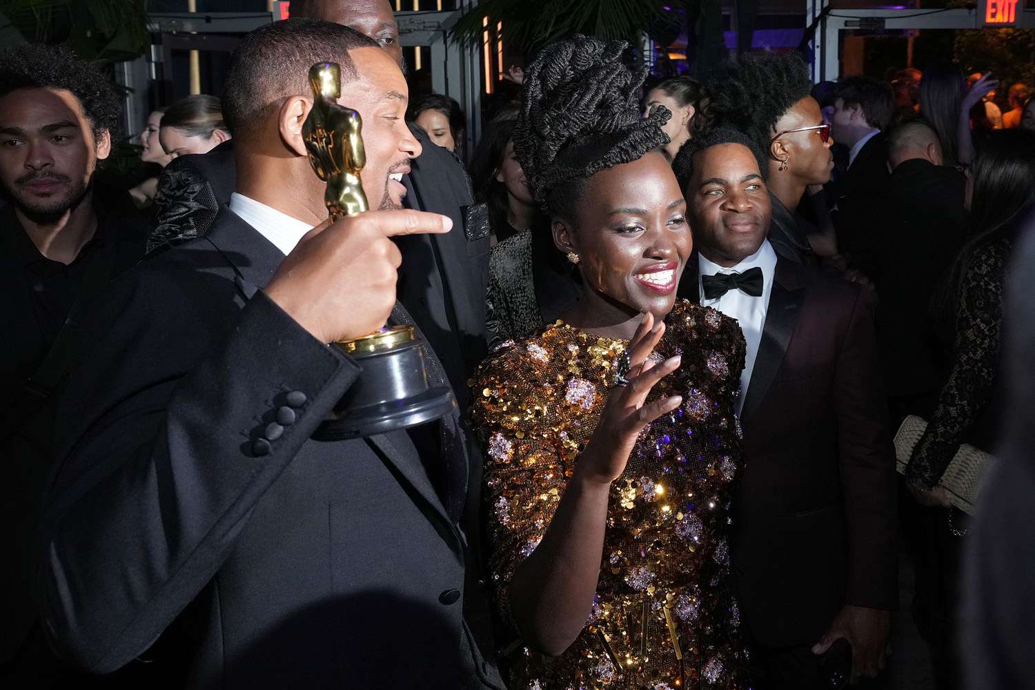 Will Smith and Lupita Nyong'o attend the 2022 Vanity Fair Oscar Party