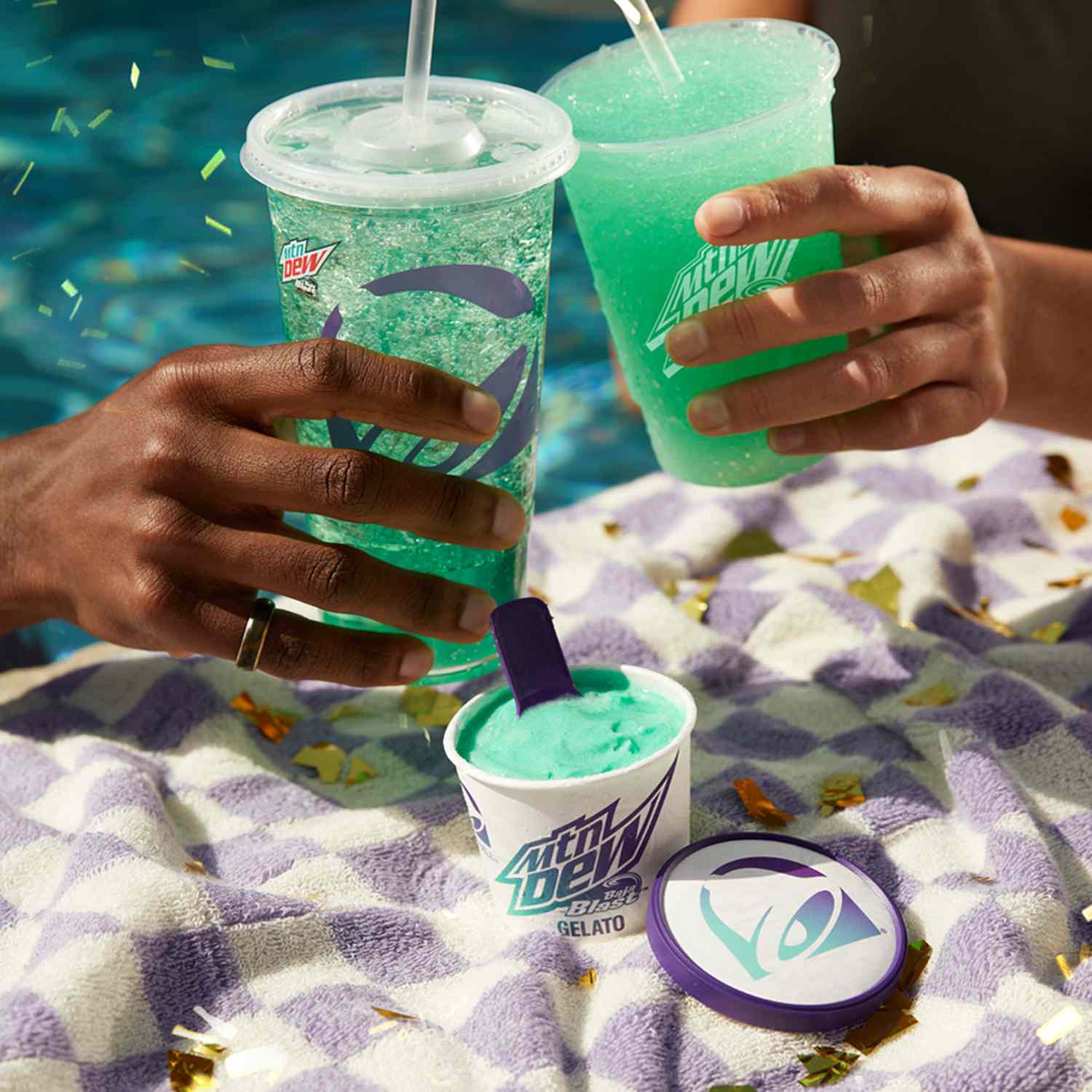 Taco Bell Baja Blast freeze and gelato