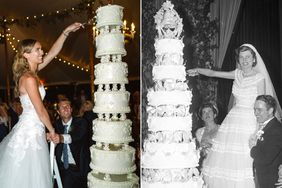 Mariah Kennedy-Cuomo and Tellef Lundevall Wedding Cake, Robert Sargent Shriver Jr. of Chicago and his bride, the former Eunice Mary Kennedy cut the seven layer wedding cake.