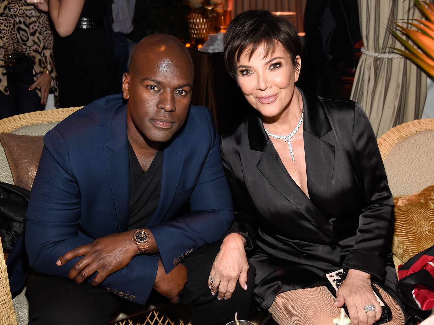 Corey Gamble and Kris Jenner attend the "American Woman" premiere party at Chateau Marmont on May 31, 2018 in Los Angeles, California