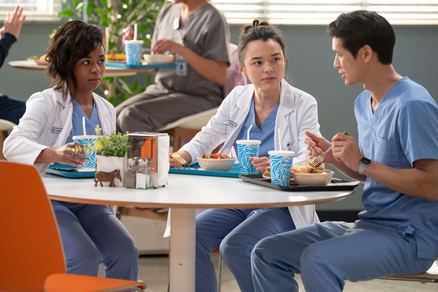 Grey's Anatomy: ALEXIS FLOYD, MIDORI FRANCIS, HARRY SHUM JR.