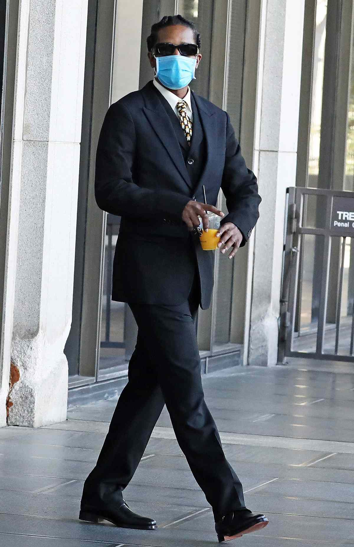 A$AP Rocky leaves court in DTLA