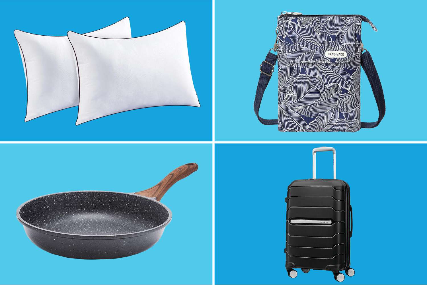collage of four of the best Amazon Member Only 4th of July Deals on a blue background