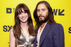 Anne Hathaway and Jared Leto attend the premiere of "WeCrashed" during the 2022 SXSW Conference and Festivals at The Paramount Theatre on March 12, 2022 in Austin, Texas.