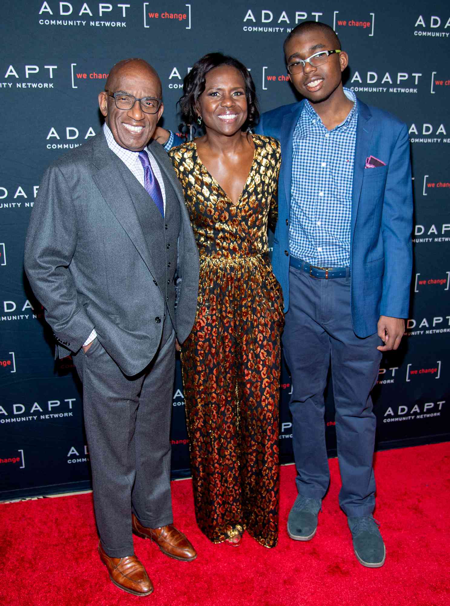 Al Roker, Deborah Roberts and Nicholas Albert Roker attend the 2019 Adapt Leadership Awards at Cipriani 42nd Street on March 14, 2019 in New York City