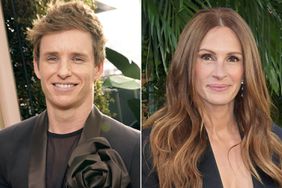 Eddie Redmayne arrives at the 80th Annual Golden Globe Awards held at the Beverly Hilton Hotel on January 10, 2023 in Beverly Hills, California. -- (Photo by Todd Williamson/NBC/NBC via Getty Images); Julia Roberts attends the World Premiere of "Ticket To Paradise" at Odeon Luxe Leicester Square on September 7, 2022 in London, England. (Photo by David M. Benett/Dave Benett/WireImage)