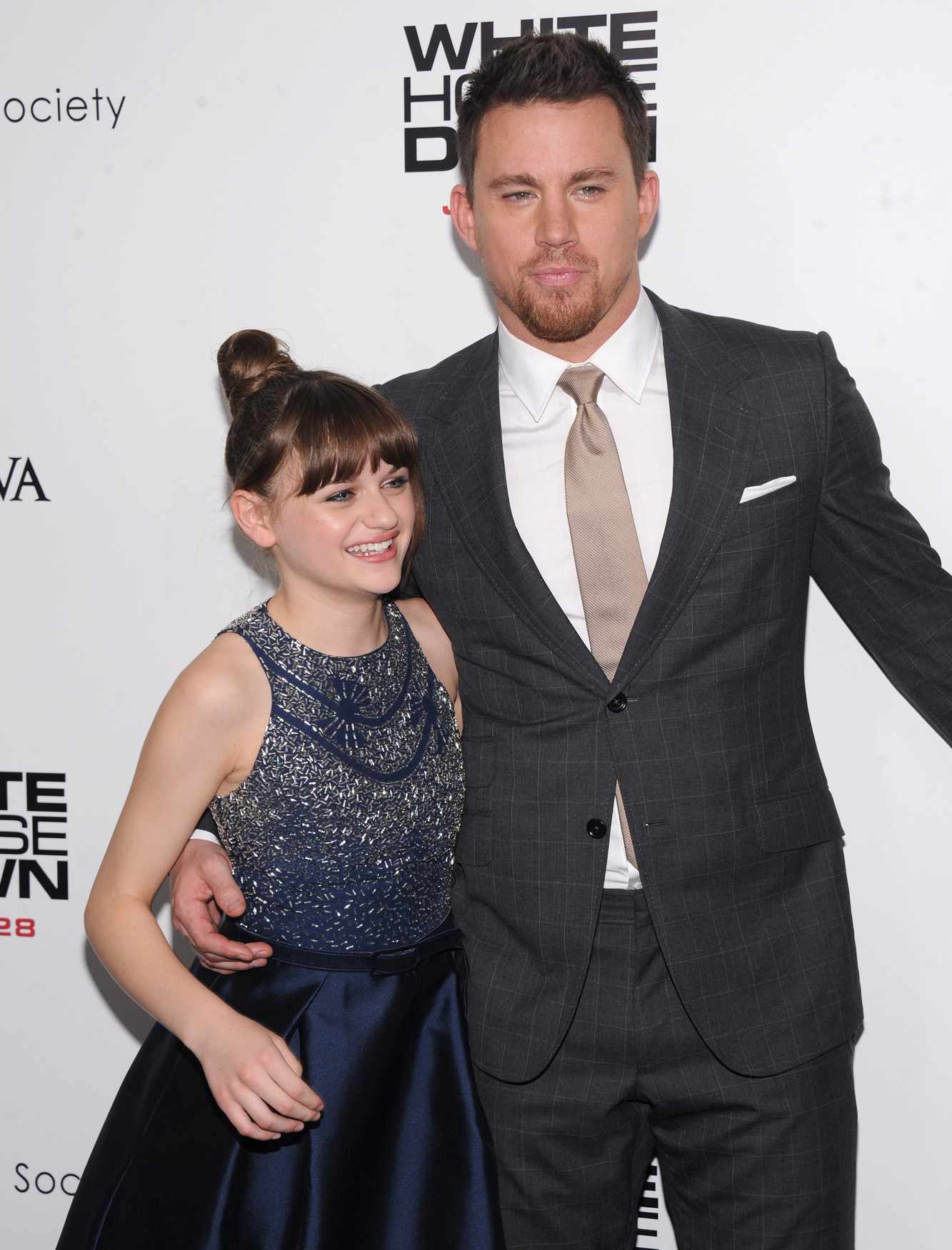 Actress Joey King and actor Channing Tatum attends "White House Down" New York Premiere at Ziegfeld Theater on June 25, 2013