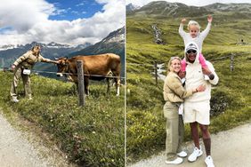 Patrick Mahomes with wife Brittany Mahomes and family in Switzerland