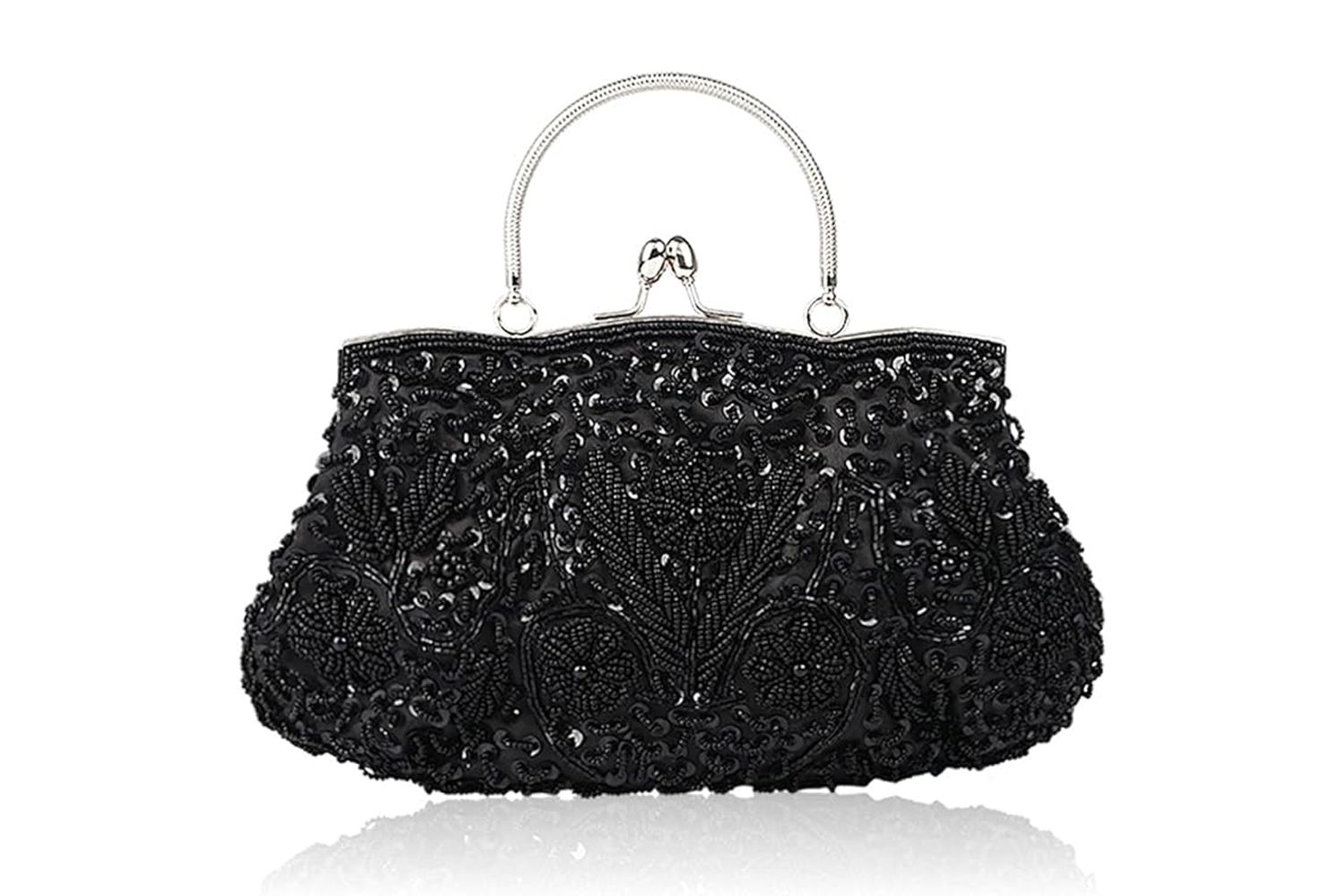 Simcat Beaded Sequin Flower Evening Purse