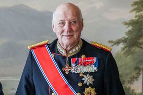 King Harald V of Norway and Queen Sonja of Norway (L) pose with Tanzanian President Samia Suluhu Hassan during the president's official state visit at the Royal Palace in Oslo, Norway on February 13, 2024.