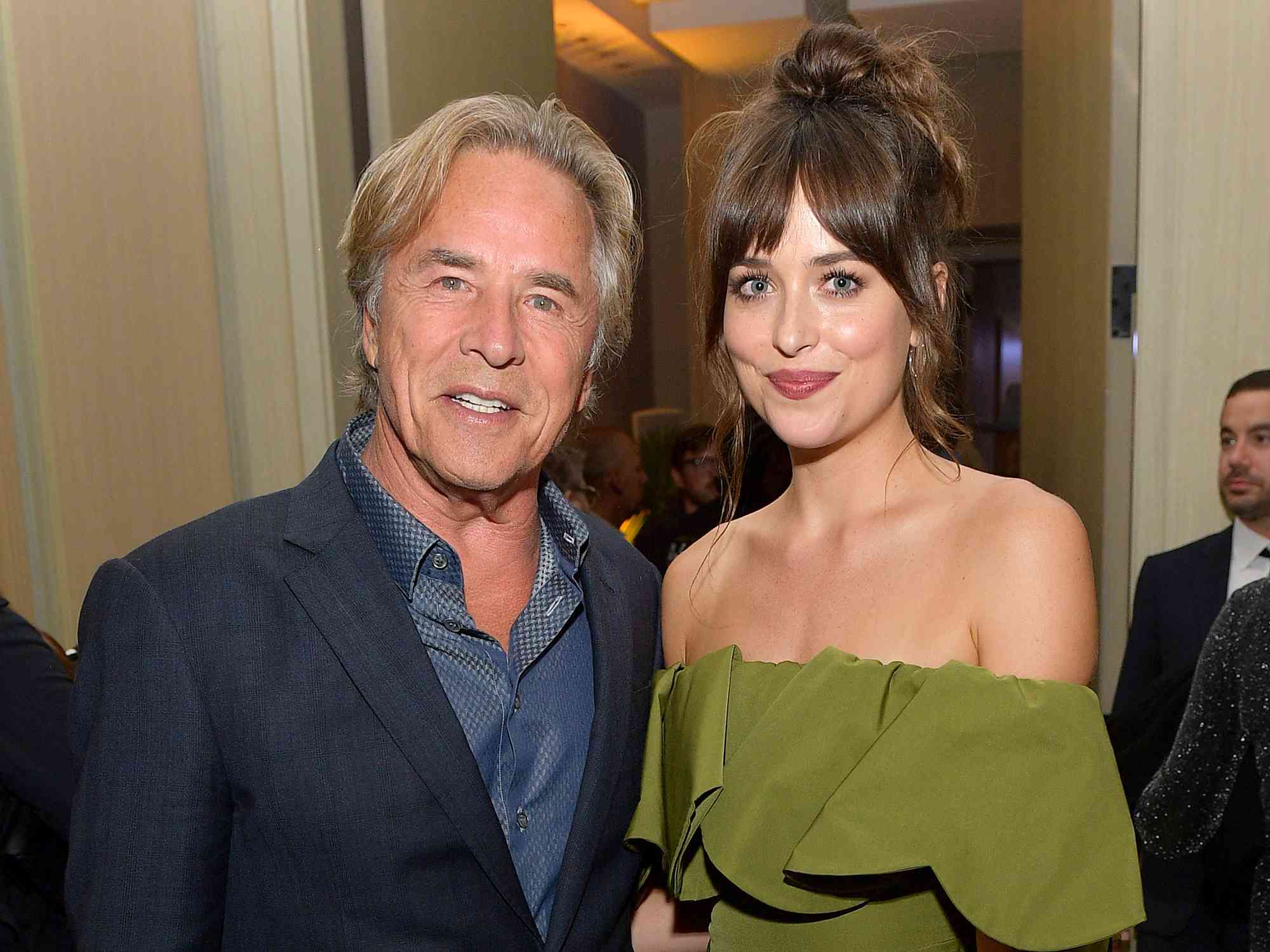 Don Johnson and Dakota Johnson attend The Hollywood Foreign Press Association and The Hollywood Reporter party at the 2019 Toronto International Film Festival at Four Seasons Hotel Toronto on September 07, 2019 in Toronto, Canada