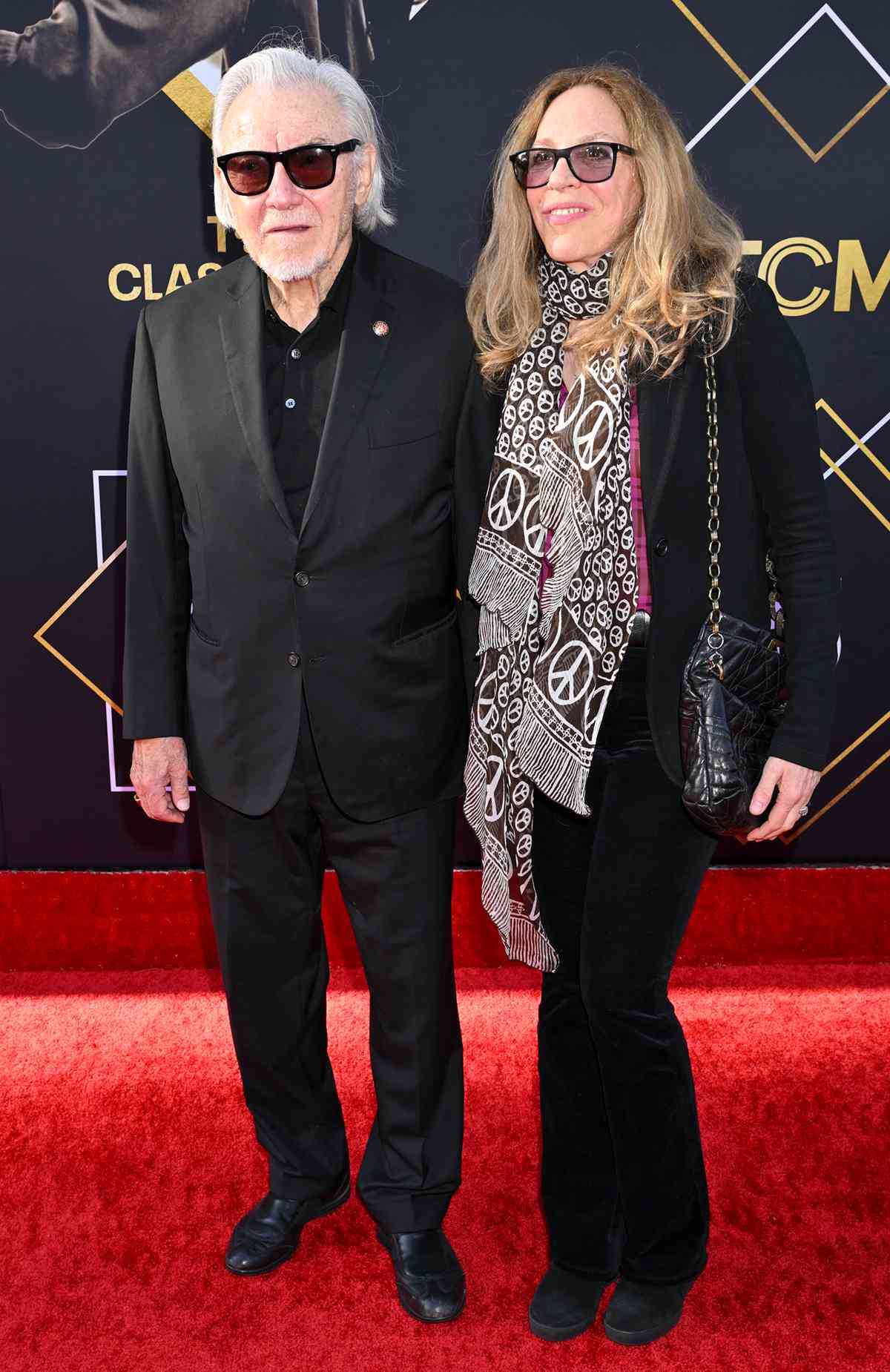 Harvey Keitel and Daphna Kastner at the 2024 TCM Classic Film Festival Opening Night screening of "Pulp Fiction" held at TCL Chinese Theatre IMAX on April 18, 2024 in Los Angeles, California.