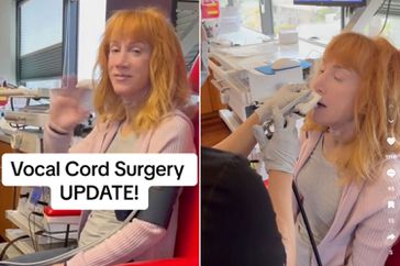  Kathy Griffin Shares First Listen of Her Voice One Week After Undergoing Vocal Cord Surgery https://www.tiktok.com/@kathygriffin/video/7381910016082693418