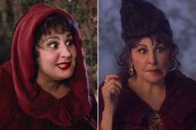 Kathy Najimy Hocus Pocus Credit: Disney ; (L-R): Kathy Najimy as Mary Sanderson, Bette Midler as Winifred Sanderson, and Sarah Jessica Parker as Sarah Sanderson in Disney's live-action HOCUS POCUS 2, exclusively on Disney+. Photo by Matt Kennedy. © 2022 Disney Enterprises, Inc. All Rights Reserved.