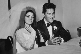 Elvis Presley and Priscilla Presley on their wedding day on May 1, 1967.