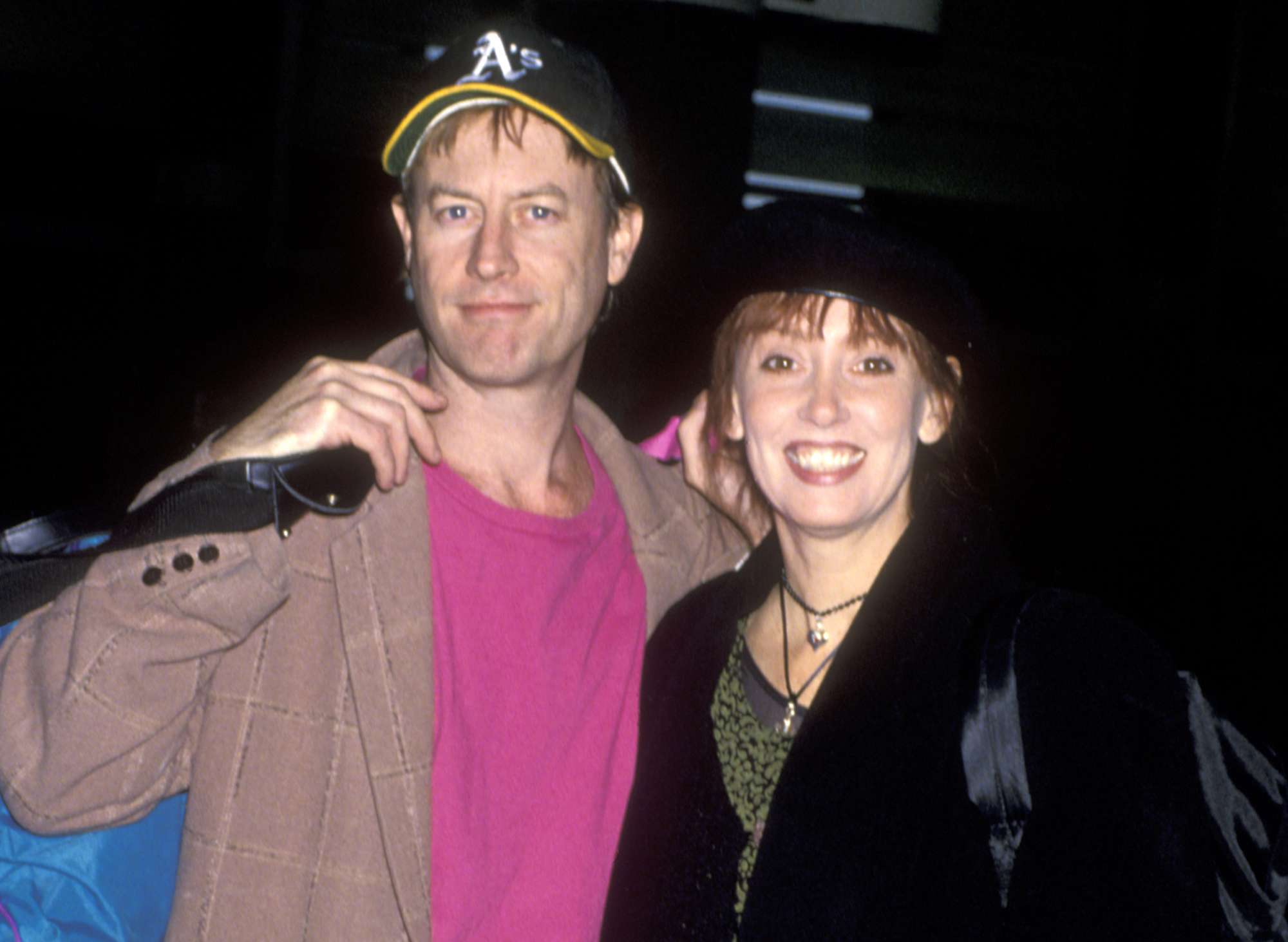 Dan Gilroy and Shelley Duvall on November 21, 1992 departing from the Los Angeles International Airport.